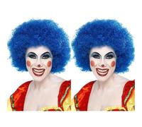 Smiffys Crazy Clown Wig Blue (Pack of 2)