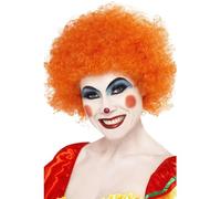 Smiffys Crazy Clown Wig, Orange 120g, Circus Fancy Dress, Clown Dress Up Wigs