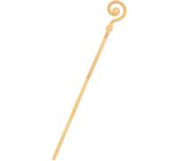 Smiffys Crozier Staff, Gold - 118cm Shepherd’s Crook Style Staff, Christmas Fancy Dress Accessory for Santa, Saint Nicholas and Nativity Costumes