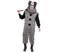 Dark Clown Vintage Clown Scary Mens Halloween Fancy Dress Outfit IT