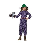 Smiffys David Walliams Deluxe Awful Auntie Costume, Purple with Top, Trousers, Hat, Glove & Owl Accessory, Officially Licensed David Walliams Fancy Dress, Child Dress Up Costumes