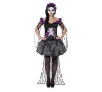 Smiffys Day Of The Dead Senorita Muertos Adult Womens Halloween Costume 43737