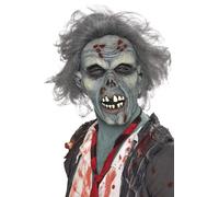 Smiffys Decaying Zombie Mask, Grey