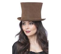 Deluxe Authentic Victorian Top Hat, Brown