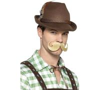 Adult Fancy Dress German Trenker Bavarian Hat Oktoberfest Hat Brown by Smiffys