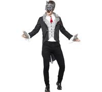 Smiffys Deluxe Big Bad Wolf Costume, Grey with Jacket, Detachable Tail, Mask & Gloves, Fairytale, Wings and Wands Fancy Fancy Dress, Storybook Character Dress Up Costumes
