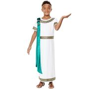 Roman Emperor Boys Fancy Dress Ancient Greek Grecian Toga Kids Childrens Costume