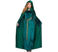 Smiffys Deluxe Cloak, Emerald Green, Adults, Historical Fancy Dress, St Paddies Dress Up Costumes