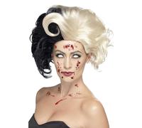 Smiffy's 44264 Evil Madame Wig (one Size) - wig evil madame fancy dress halloween cruella zombie ladies black deluxe costume accessory smiffys