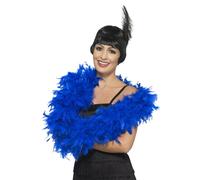 Smiffys Deluxe Feather Boa in Blue Smiffys Blue
