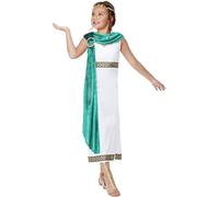 Smiffys Deluxe Girls Roman Empire Costume Toga & Headband, Girls Fancy Dress, Ancient Greek Dress Up Costumes