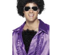 Smiffy's Hairy Chest - chest hairy fancy dress mens smiffys accessory disco 1970s black adhesive