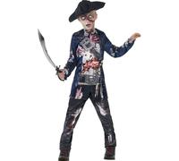 Smiffys Deluxe Jolly Rotten Pirate, Black (Size S)