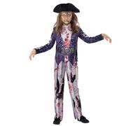 Girls Deluxe Jolly Rotten Pirate Girl Costume Kids Halloween Horror Fancy Dress