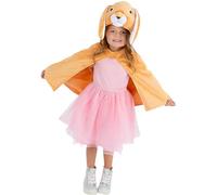 Smiffys Deluxe Kids Bunny Cape, Soft Plush Rabbit Fancy Dress Costume Accessory with Hood, Children’s Animal Dress Up for World Book Day and Parties