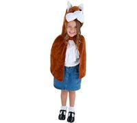 Smiffys Deluxe Fox Plush Cape, Kids, Children's Animal Fancy Dress, Fox Dress Up Accessories