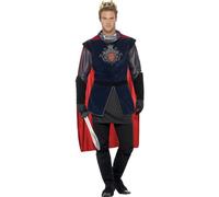 Smiffys Deluxe King Arthur Costume, Black (Size L)