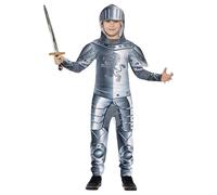 Smiffys Deluxe Knight Costume Set in Grey | Size: 7-9 Years Smiffys Grey 7-9 Years