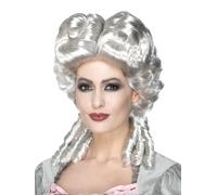 Marie Antoinette Wig Ladies Fancy Dress White Baroque Adults Costume Accessory