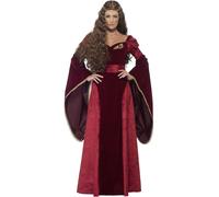 Smiffys Deluxe Medieval Queen Costume, L, Red