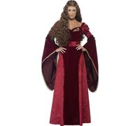 Smiffys Deluxe Medieval Queen Costume, Red (Size L)