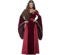 Smiffys Deluxe Medieval Queen Costume, Red, XL - UK Size 20-22