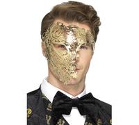 Deluxe Metal Filigree Phantom Mask