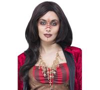 Smiffys Deluxe Metal Voodoo Skull Necklace, Halloween Fancy Dress Accessory, Voodoo Woman Dress Up Accessories
