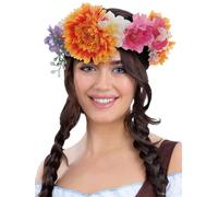 Smiffys Deluxe Mid Summer Bavarian Maiden Flower Crown | Perfect finishing touch for Oktoberfest, German beer festivals, fancy dress parties and summer festivals