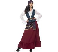 Smiffys Deluxe Pirate Buccaneer Beauty Costume, Purple, XL - UK Size 20-22