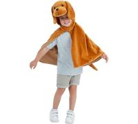 Smiffys Deluxe Puppy Plush Cape, Kids, Children's Animal Fancy Dress, Dog Dress Up Accessories