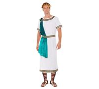 Smiffys Deluxe Roman Empire Emperor Toga Costume, White (Size XL)