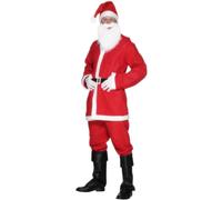 Smiffys Deluxe Santa Suit - Jacket, Beard, Hat - X-Large