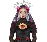 Deluxe Sunburst Day of the Dead Headband Adults Halloween Fancy Accessory