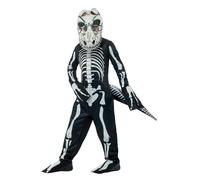 Deluxe T-Rex Skeleton Costume, Black, with Bodysuit, Tail & Mask with Lenticular 3D Print Eyes
