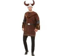 Smiffys Deluxe Viking Barbarian Costume Set in Brown | Size: Large Smiffys Brown L