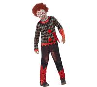 Smiffys Deluxe Zombie Clown Costume, Red & Green (Size L)