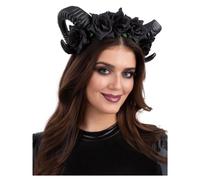 Smiffys Demon Floral Headband in Black Smiffys Black