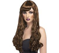 Smiffys Long Curly Desire Wig, Brown