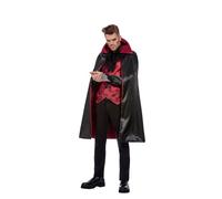 Smiffys Devil Costume, Red & Black Top, Cape & Horns, Halloween Adult Fancy Dress, Devil Dress Up Costumes
