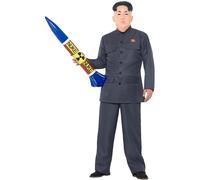 Smiffys Dictator Costume for Adults, Grey Military-Style Outfit with Matching Jacket & Trousers, Historical or Political Fancy Dress Uniform, Themed Parties, Parades & Stage Events, Medium