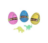 Smiffys Dinosaur Growing Hatch Eggs, 12pcs Assorted Colours, in Display Box, Leisure Products Fancy Dress, Child Dress Up Jokes & Novelties