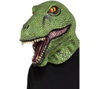 New Raptor T-Rex Lizard Dinosaur Latex Mask Realistic Jurassic Adult Fancy Dress