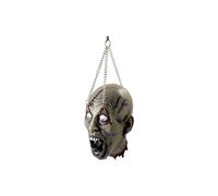 Smiffy's Dismembered Head Rubber Hanging With Chains - Halloween Fancy Dress - head halloween dismembered Rubber fancy dress hanging zombie party