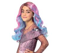 Smiffys Disney Descendants Audrey Wig for Kids, Pink and Blue Ombre Curly Wig, Officially Licensed and Ready-Styled, Perfect for Completing Matching Costume for Fancy Dress