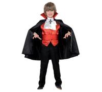 Boys Dracula Costume Kids Childrens Vampire Halloween Fancy Dress Age 4-12