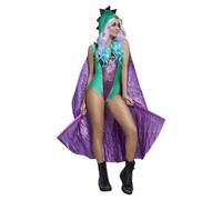 Smiffys Dragon Costumes | Very Dangerous Sexy Dragon Mother Drakara | Woman | Medium | Halloween | Dress Up Clothes, Green,purple, (52178M)