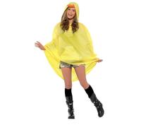 Smiffys Duck Party Poncho, Yellow with Drawstring Bag, Party Poncho Fancy Dress, Adult Dress Up Costumes Halloween