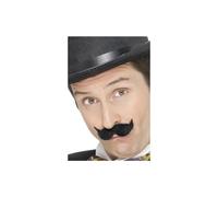 Smiffys Tales of Old England Edwardian Tash, Black Self Adhesive, Historical Fancy Dress, Historical Dress Up Cosmetics & Disguises.