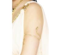 Smiffys Egyptian Bracelet, Gold Snake design, Legends & Myths Fancy Dress, Historical Dress Up Jewellery